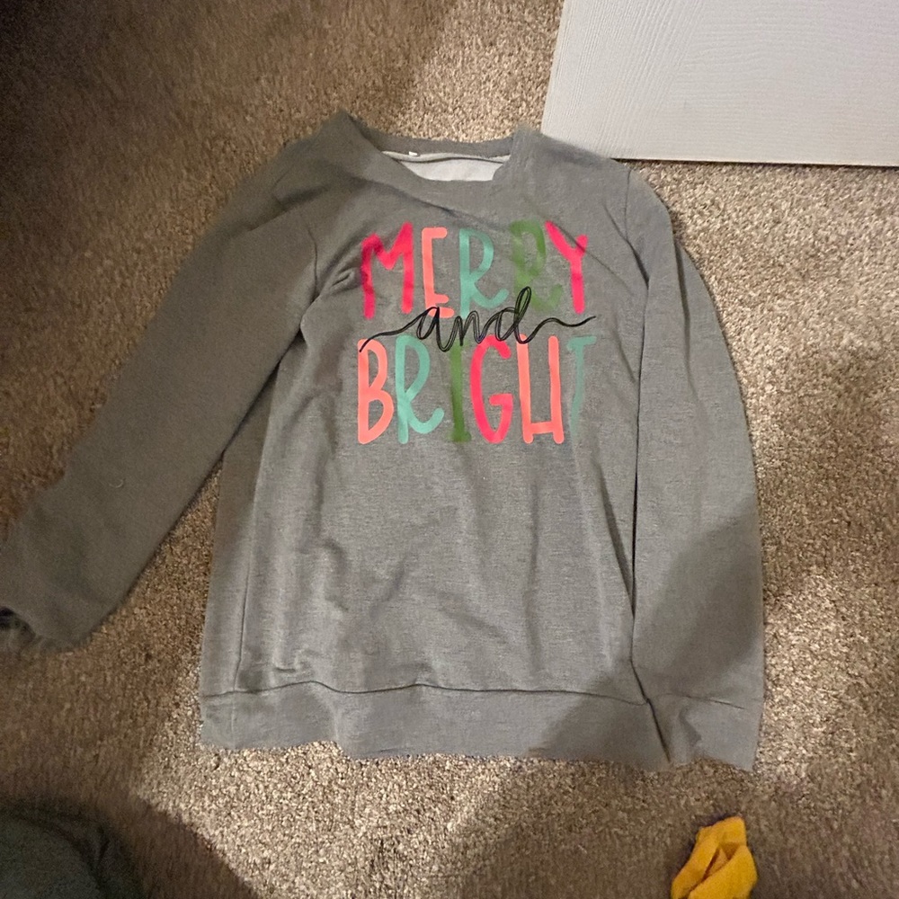 merry and bright holiday crew neck!